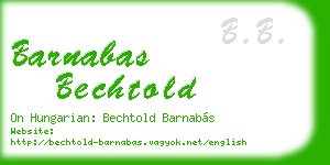 barnabas bechtold business card
